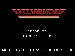 Flipper Slipper title screen for Colecovision